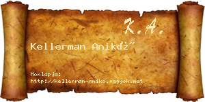 Kellerman Anikó névjegykártya